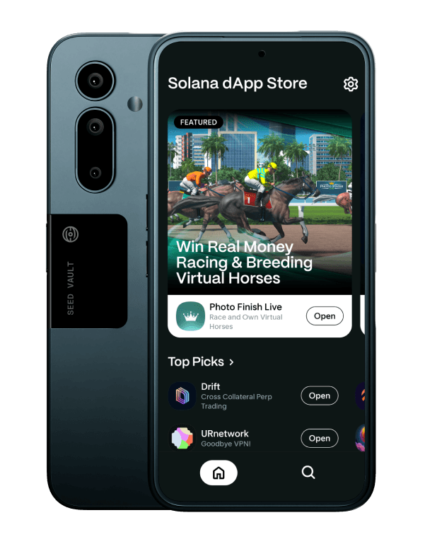 Solana Seeker showing the dApp Store